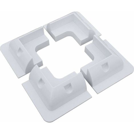 Soporte para panel solar de 4 esquinas, sin perforaciones, para instalaciones en caravanas y autocaravanas, resistente a los rayos UV - Blanco (1/5)