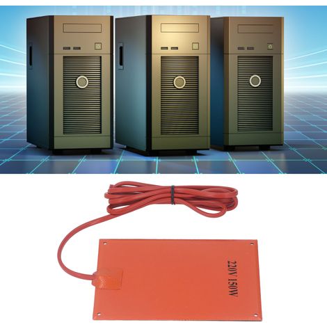 Plaque chauffante déshumidificatrice pour armoire électrique 120185 mm avec élément chauffant en caoutchouc silicone, chauffage électrique résistant à l'humidité pour équipements de chauffage, 220 V, (1/5)
