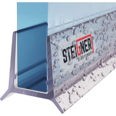 STEIGNER Duschdichtung UK24-6 Ersatzdichtung für Dusche Wasserabweiser, L, 40 cm, (Einzeldichtung), 5mm bis 6mm Glasstärke