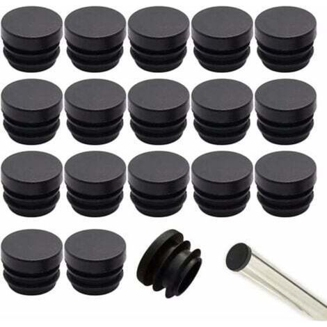 32 pièces 16mm Bouchon de Chaise Embout pour Chaise Bouchon en Plastique Rond Embout Bouchons pour Tube de Chaise Bouchon Pied de Chasie Pied de Chaise Protection