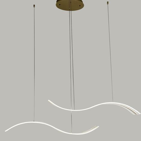 Lampadario moderno a sospensione a LED, 44W, 3 colori, con telecomando. (1/3)