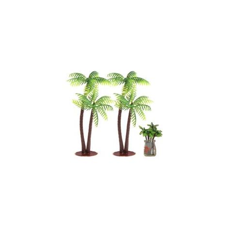 Lot de 2 palmiers de coco miniatures artificiels pour modélisme, paysage, décoration d'intérieur(14cm) (1/5)