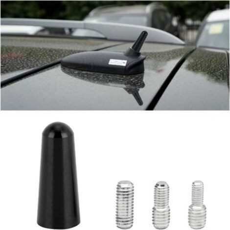 Csparkv – Kurze Autoantenne – Aluminiumlegierung und Kohlefaser – 3 cm – Wasserdicht und robust – Inklusive M6-, M5- und M4-Adaptern (1/5)