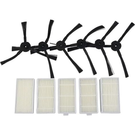 Ensemble de filtres à brosse latérale pour Lidl, pour aspirateur robot SilverCrest SSR 3000 A1, élimination améliorée de la poussière, accessoire d'aspirateur amélioré (1/5)