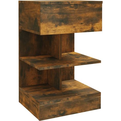 Comodino con ripiani portaoggetti 40 x 35 x 65 cm MDF marrone DEC033597