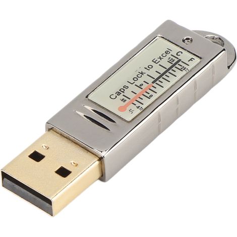 Thermomètre USB pour ordinateur, capteur de température étanche, enregistreur de données, alarme de température limite supérieure et inférieure (1/5)