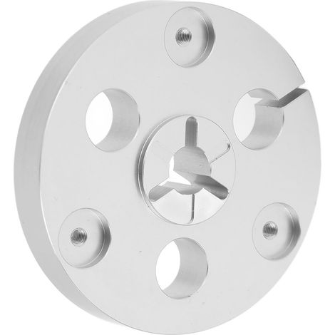 Contrôleur de bande magnétique 1/4" (7 pouces) à bobine, moyeu de fixation en alliage d'aluminium avec vis de montage, argent (1/5)