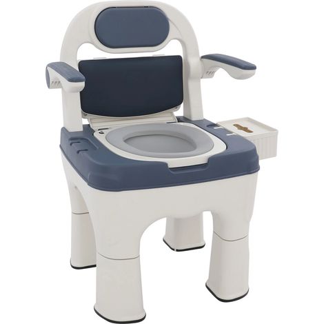 Bedside Commode Portable Toilet Chair Suit for Elderly Pregnant Women Disabled (1/5)