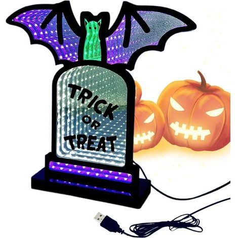 Veilleuse d'Halloween - Décoration de pierre tombale - Avec (1/5)