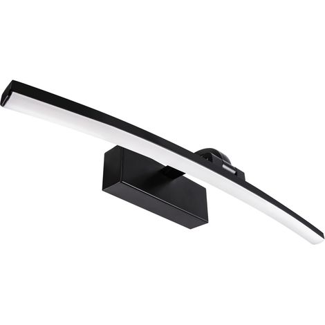 Lámpara de pared para baño, encima del espejo, negra, 40 cm, 8 W, LED, 4000 K, 780 lm, IP44, mamba, Ideus 03883 (1/2)