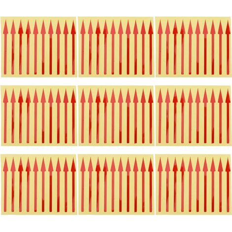 Autocollants Fléchés Rouges pour Tableau de Bord, Indication Directionnelle Claire Lot de 100 en Pvc Imperméables et Application Facile, pour Marquage Précis (1/5)