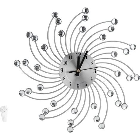 Wanduhr aus Schmiedeeisen, Metallwanduhr fürs Wohnzimmer (1/5)