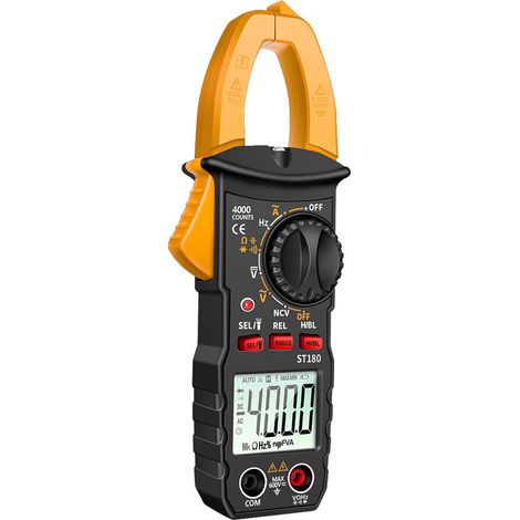 Nannigr ST180 - Pince multimètre auto AC/DC avec NCV et protection anti-surchauve - Jaune