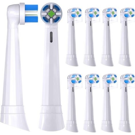 Adapté pour les brosses à dents électriques Oral-B iO 3/4/5/6/7/8/9/10 Series Ultimate Clean - 10 pièces - blanc (1/5)