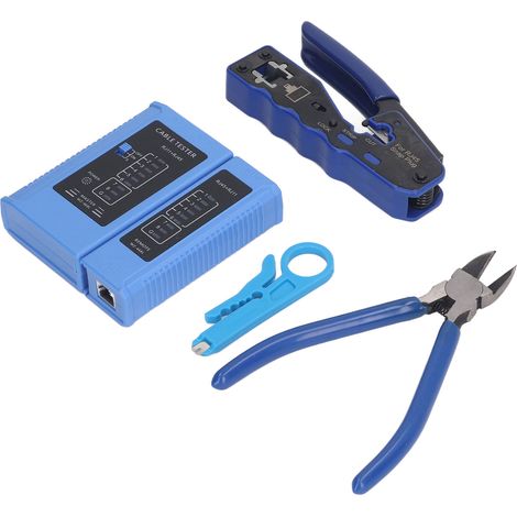 Kit d'outils de sertissage RJ45 pour connecteurs modulaires 8P8C, pince à dénuder, outil de sertissage multifonctionnel pour Cat5e, Cat6 et Cat6a