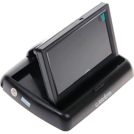 Monitor per Auto a Scomparsa LCD Alta Risoluzione Apertura con un Tasto 2 Ingressi Video Ideale per Telecamera Retromarcia