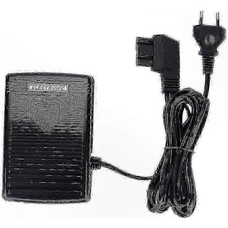 Pédale de commande avec fiche ronde 220V et câble, compatible avec plusieurs modèles de machines à coudre sélectionnés (1/5)