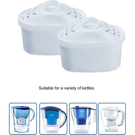 2 Cartouches Filtre à Eau Compatibles avec Brita Maxtra, Remplacements pour Filtres Brita, Lot de 2.