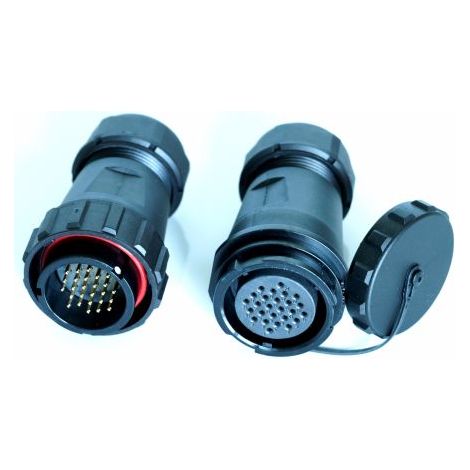Connecteur circulaire RS PRO, Standard 26 contacts, Montage sur câble, raccordement A souder ( Prix pour 1 paire )