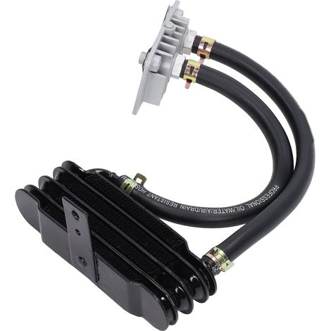 Refroidisseur d'huile moteur/transmission en métal pour motos de 50 à 150 cm³ à cadre incurvé, refroidissement rapide (1/5)