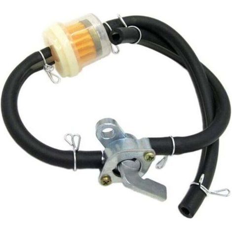 Robinet Carburant Universel Générateur Moteur Essence avec Raccord Fileté M12x1,5 Laiton Chromé Pièce Unique - (1/4)
