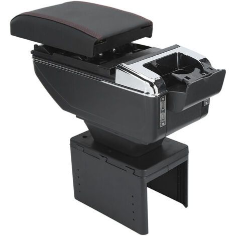 Jeffergarden Conteneur universel de boîte d'accoudoir de console centrale de voiture réglable avec l'interface d'USB (1/5)