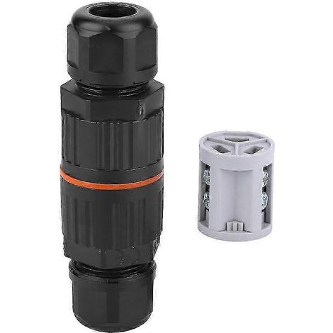 Boîte de jonction étanche IP68 pour éclairage extérieur, connecteur électrique avec bornier 3 fils, résistant aux intempéries, usage jardin et terrasse. (1/3)