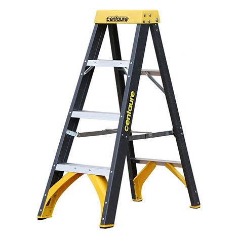 Centaure – Escabeau isolant en fibre de verre 4 marches – Hauteur de travail max 2.12m – Charge 260 kg – Patins antidérapants – 462804