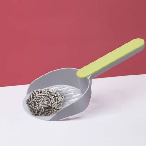 Pelle à litière – Plastique ABS résistant – Avec crochet de rangement – pour chat, chien et animaux de compagnie – Vert (1/4)