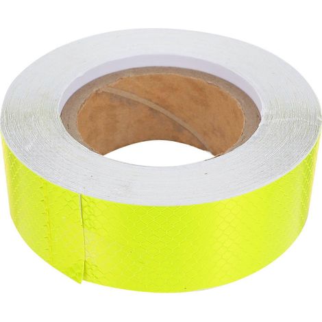 Ruban adhésif réfléchissant fluorescent, ruban de sécurité compatible avec les avertissements d'utilisation, PVC jaune (1/5)