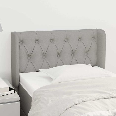 vidaXL Cabecero de tela gris claro 83x16x78/88 cm (1/5)