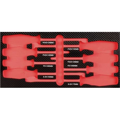 Projahn Einlage leer für 8 Schraubendreher PH + PZ + SL (1/2)