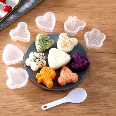 Moldes para Sushi, Juego de 6 Moldes para Bolas de Arroz, Perfecto para Accesorios de Caja de Comida (1/5)