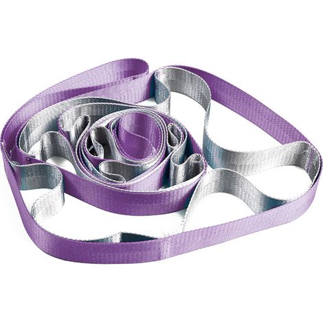 Courroie De Yoga - Courroie Non Élastique À Multiples Anneaux - Pour Physiothérapie Pilates Danse - 240 cm × 3,8 cm - 1 Pièce (1/5)