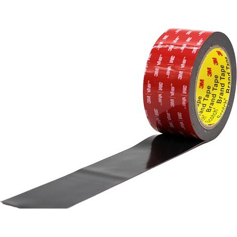 Nastro biadesivo 3M, nastro di montaggio, nastro biadesivo extra forte, impermeabile, resistente, per strisce LED, auto, decorazioni per casa e ufficio, grigio 4,68 m × 2 cm (1/5)