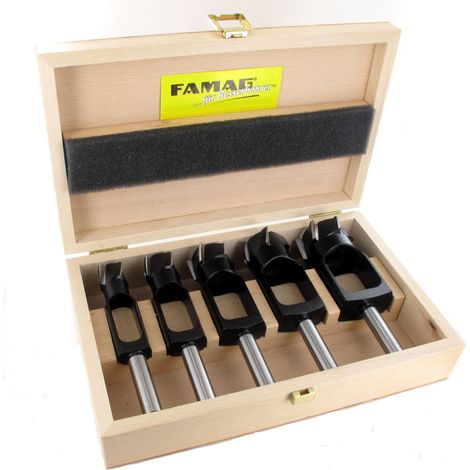 Famag Zapfenschneider Langlochfräsbohrer 5tlg 15 20 25 30 35 mm Zubehör Bohrer (1/3)