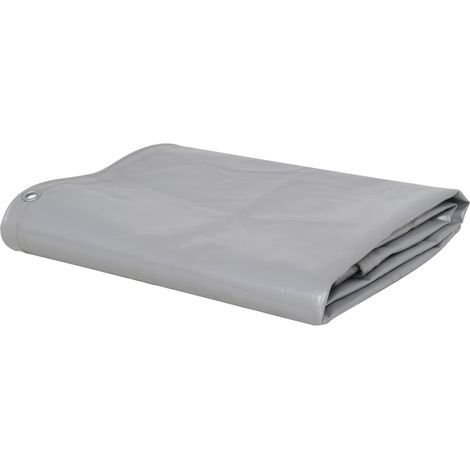 Bâche multifonctions, Bâche à bois Anti-Pluie, Couverture Étanche d'Extérieur 650 g / m² 2,5 x 3,5 m Gris NKK29303 (1/5)