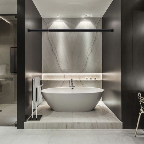 Barre De Rideau De Douche Tension - Réglable 48 À 79 Cm - Pour Salle De Bain - 1 Pièce (1/5)