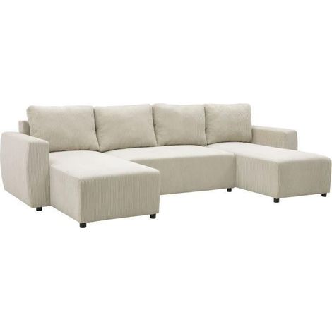 Casapy Luxus Beigefarbenes Ecksofa Convertibel 250 cm