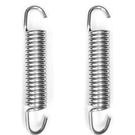 2x Ressort de traction de rappel en acier à double crochet béquille scooter moto cyclomoteur Runner Stunt, 2,5x14,5x84mm