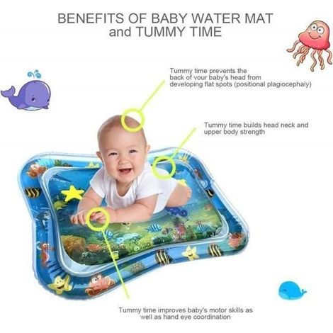 Tapis de jeu gonflé pour bébé - juanstar1908225 - rempli d\'eau et gonflable - Disney Princesses - Bleu (1/3)