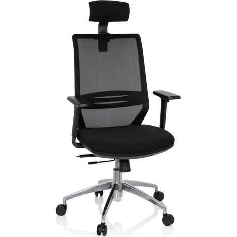 Bürostuhl / Drehstuhl PROFONDO PRO Netzstoff / Stoff schwarz hjh OFFICE