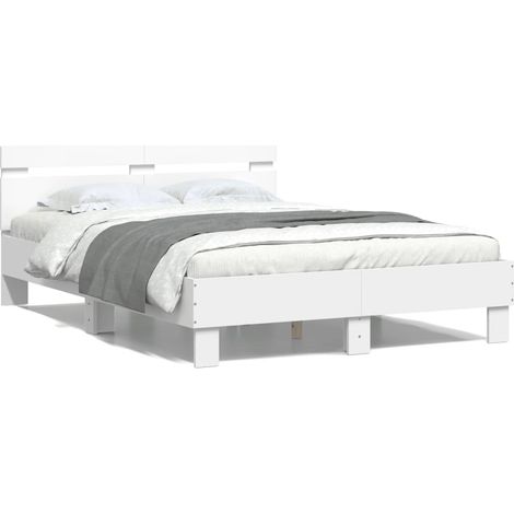 vidaXL Cadre de lit sans matelas blanc 120x190 cm (1/6)