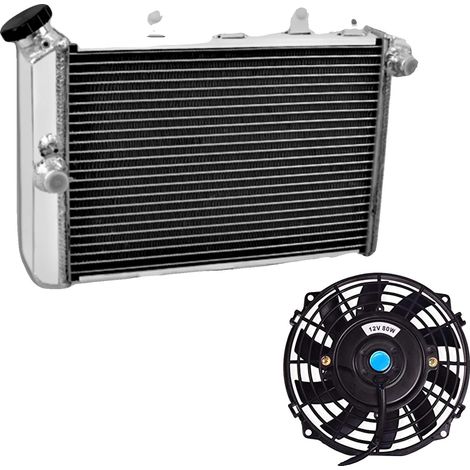 Radiador para motocicleta, 58 mm, aluminio, compatible con YAMAHA GRIZZLY 700/550/500, rendimiento de refrigeración mejorado, diseño de ajuste directo. (1/5)