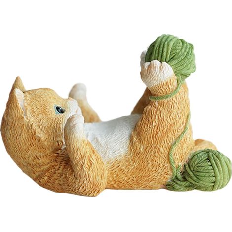 Supporto per cellulare a forma di gatto, realizzato in resina con un simpatico design a cartone animato. Questo piccolo supporto decorativo è perfetto per la casa, l'ufficio o la scrivania. (1/3)