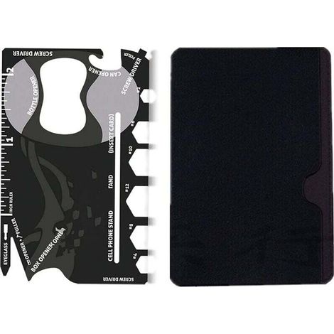 Multi Tool, 18 in 1 Multifunctional Card Holder, Stainless Steel Multi-Tool Pocket Tools Gadget Bottle Opener for Men, Camping, Outdoor DIY Accessories (1/5)