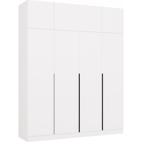 Senso 4d - armadio alto con sopralzo - ante, ripiani - 200x250x56,5 cm - bianco (1/5)