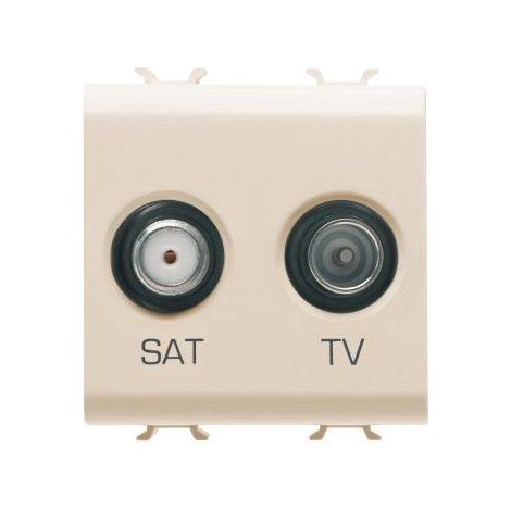 PRISE TV+SAT 2M IVOIRE GEWISS GW11383