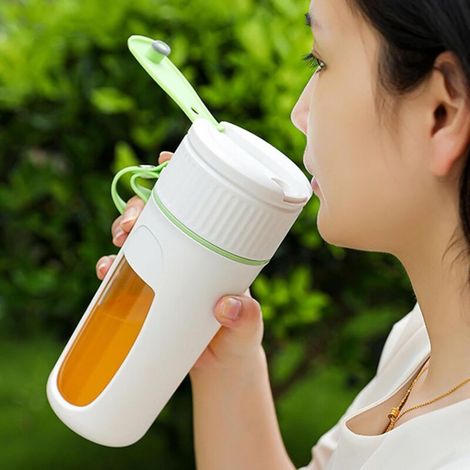 Frullatore portatile, frullatore per smoothie da 500 ml, mini frullatore, frullatore per succhi di frutta USB, frullatore per smoothie con 8 lame in acciaio inossidabile, piccolo frullatore per smooth (1/3)