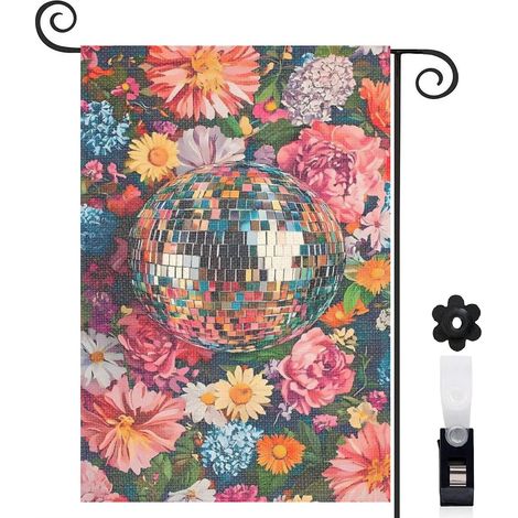 Drapeau de jardin Bienvenue en lin lavable 45 x 30 cm double face décoration intérieure (1/5)